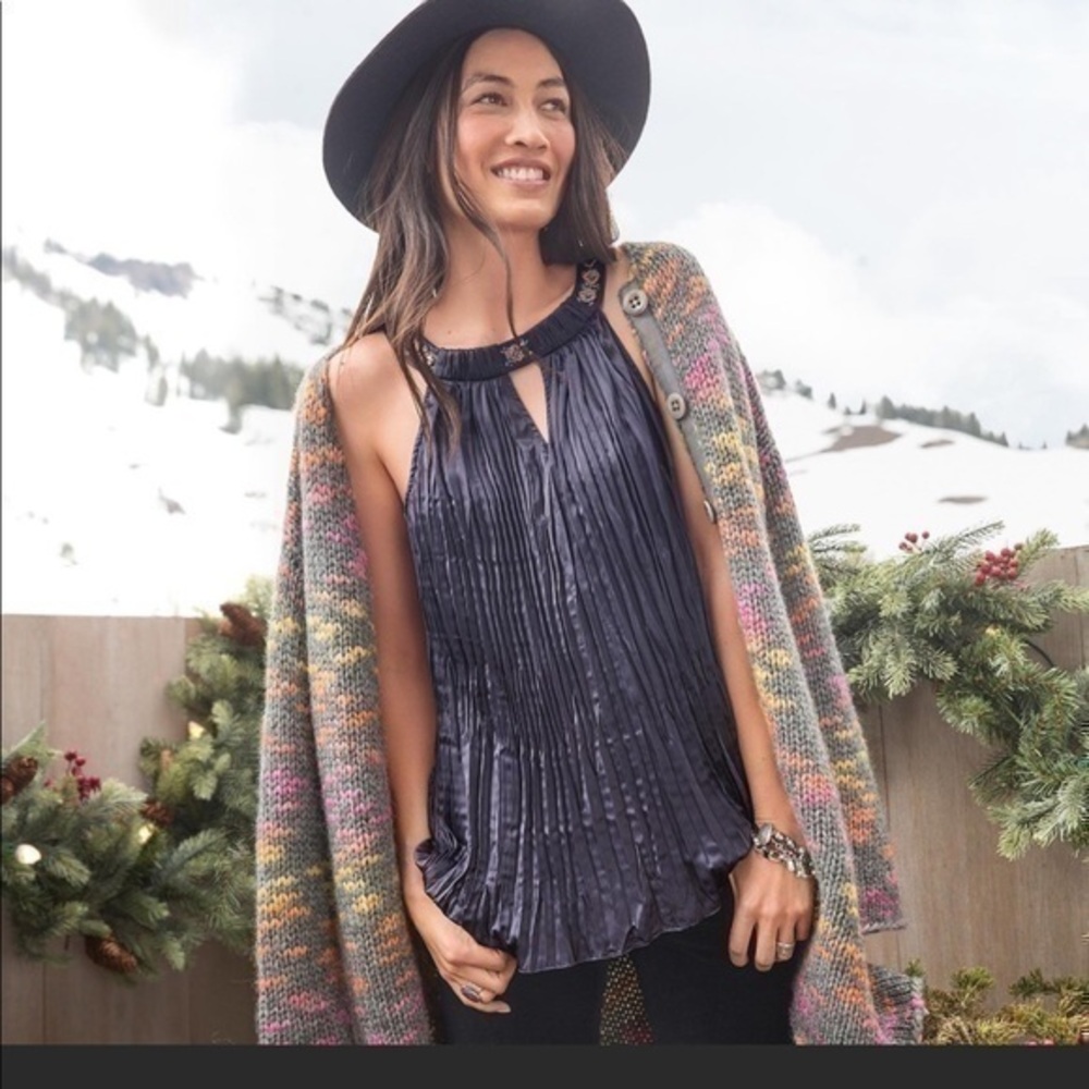Sundance Nightfall Navy Halter Top